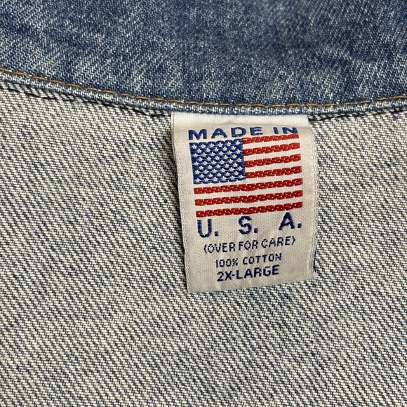 Rare BB King Denim Concert Tour Jean Jacket Music Blues Trucker Style Blue 2XL - Picture 4 of 15